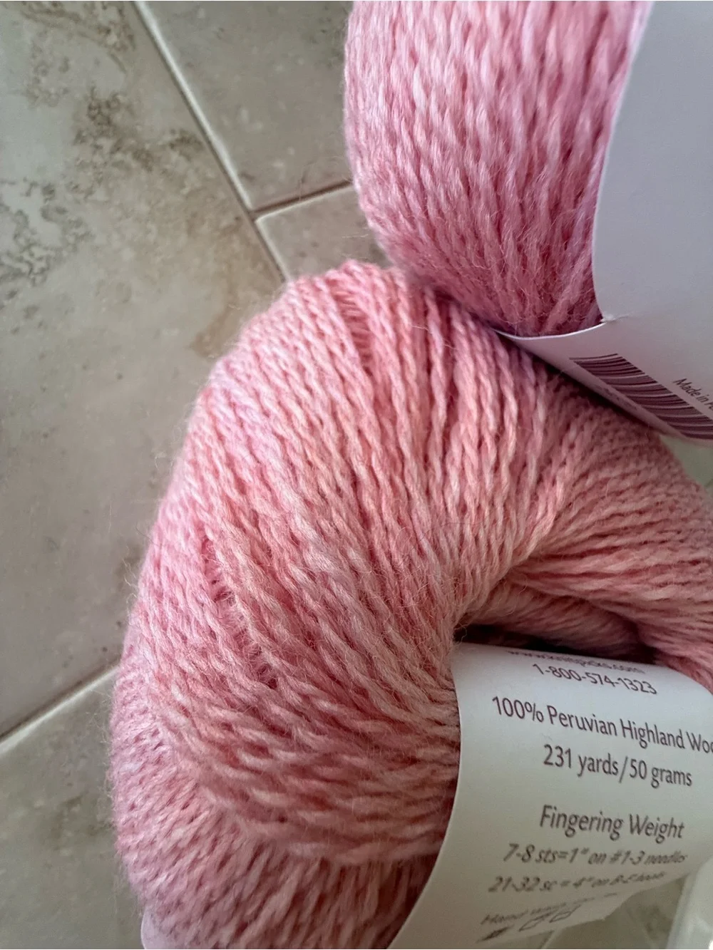 Knit Picks Palette Blossom Heather Pink Fingering Weight Wool Yarn